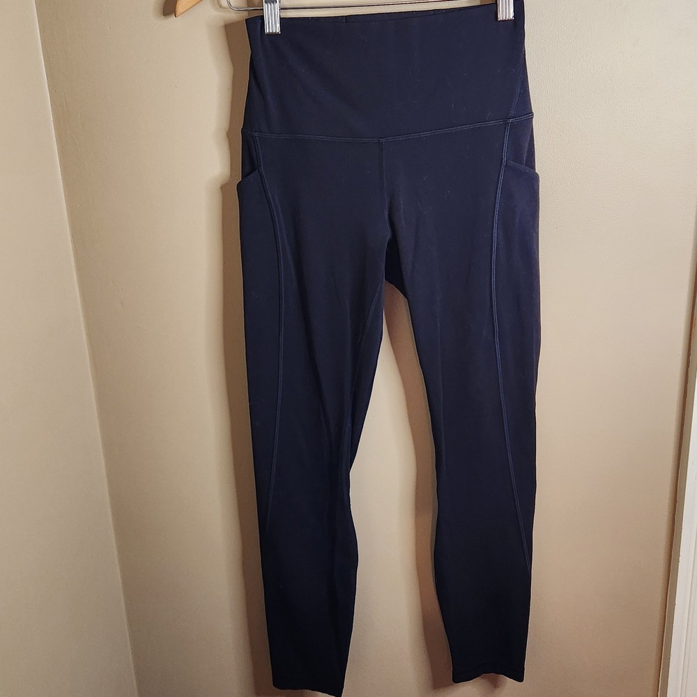 Lululemon Fast and Free High-Rise Tight 25 Black Pockets W5DCES Size 6